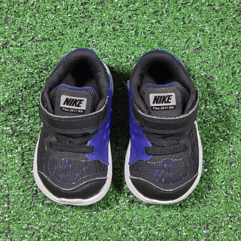 Nike Free RN Sense TD - Black and Dark Royal Blue - Toddler 4C - Picture 3 of 5